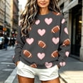 thumbnail image 4 of jjayotai Women’s Football Print Sweatshirt Crewneck Oversized Long Sleeve Pullover Tops Gameday Sweatshirts, 4 of 6