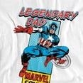 thumbnail image 3 of Marvel Comics Mens Legendary Dad Captain America Corner Box Fathers Day T-Shirt, 3 of 6