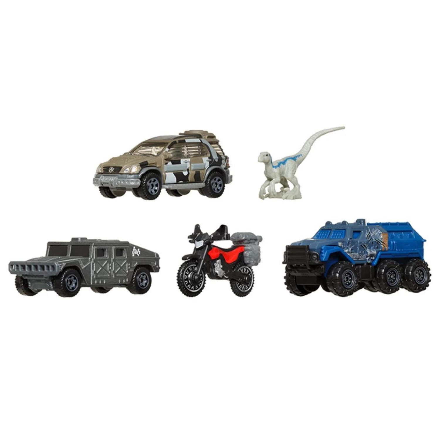 Matchbox Jurassic World Rebirth Car, Truck  Dinosaur Car 5 Pack 1:64 Scale, Dinosaur Capture Team