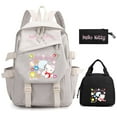 thumbnail image 1 of 3Pcs/set Hello Kitty Anime Backpack for Girl Boy Children Lunch Bags Student Teenager Bookbag Schoolbag Knapsack Women Rucksack, 1 of 5