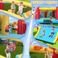 thumbnail image 3 of Bounce House for Big Kids, Large Space Rocket Bouncy Bounce with Big Slide & Obstacle Poles, Inflatable Jumping Castle Indoor/Outdoor with 550W Blower for Party, Backyard, 3 of 7