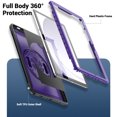 thumbnail image 3 of ELEHOLD Case for Samsung Galaxy Tab A9 plus 11.0(2023)/X210/X215/X216,Soft TPU Rugged Durable Case with 360° Rotating Hand Strap & Foldable Hidden Stand & Pencil Holder,Purple, 3 of 12