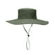 thumbnail image 4 of Sombrero de cubo Visera Ligero Impermeable Pescador Gorras de pesca plegables Sombrero de protección solar para exteriores Senderismo Escalada Estilo A Verde, 4 of 8