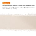 thumbnail image 3 of Chiffon Ribbon 1.5" x 8 Yard, Handmade Fringe Ribbon, Cream White/Beige/Light Beige Silk Ribbon, 3 of 6