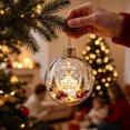 thumbnail image 5 of Lighted Christmas Ball Ornaments Clear Miniature Winter Scene Baubles with Glowing LED for Holiday Tree Decor, 5 of 7