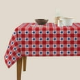 thumbnail image 4 of 4th of July Tablecloth Square 54x54 Inch,Red White Buffalo Plaid Check Blue Patriotic Stars Table Cloth,Stain Resistance Polyester Independence Day Table Covers for Kitchen Dining Party Picnic, 4 of 6
