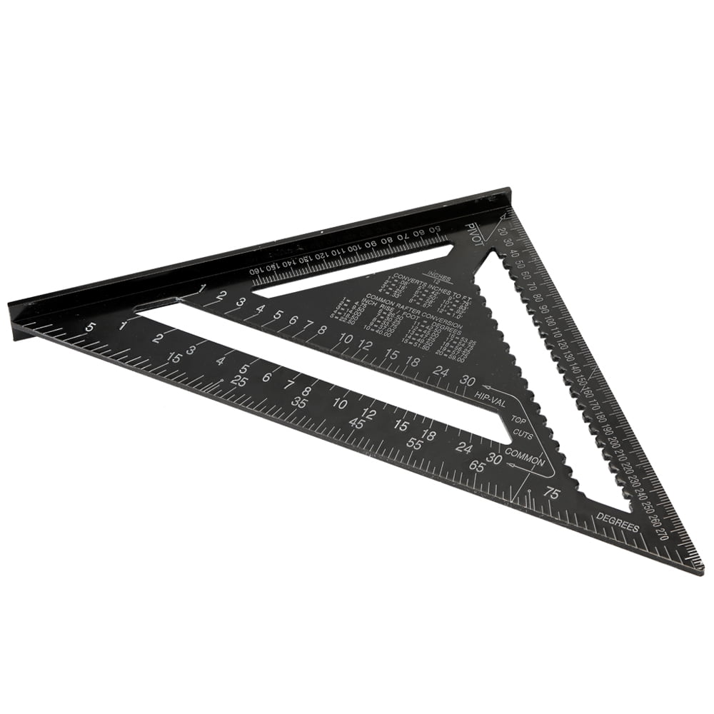 Aluminum Alloy Triangle Rulers 90 degrees 45 degrees Set Square 12in