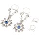 thumbnail image 3 of 1 par de joyas para el piercings colgantes de flores de cristal para dama Azul, 3 of 9