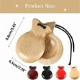 thumbnail image 3 of Gkeoshab Arts & Crafts & DIY toys Spanish castanets 2PC Solid Wood Castanets For Percussion Spanish Musical Instrument Pair Smooth Finish Lightweight Design Adult Musician Portable Traditional, 3 of 8
