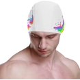thumbnail image 2 of Wekity Swimming Cap Funny Cartoon Unicorn Rainbow Unisex Adult Wekity Polyester, 2 of 4