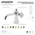 thumbnail image 7 of Kingston Brass KS3547CG Fuller One-Handle Single-Hole Bathroom Faucet with Push Pop-Up Drain, Brushed Brass, 7 of 7