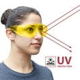 thumbnail image 3 of SAFE HANDLER Diamont Vented Amber Safety Glasses Over Eyeglasses, 1 Pair, ANSI Z87.1, Impact Resistant Polycarbonate Lens, 99% UV Protection Goggles, 3 of 9