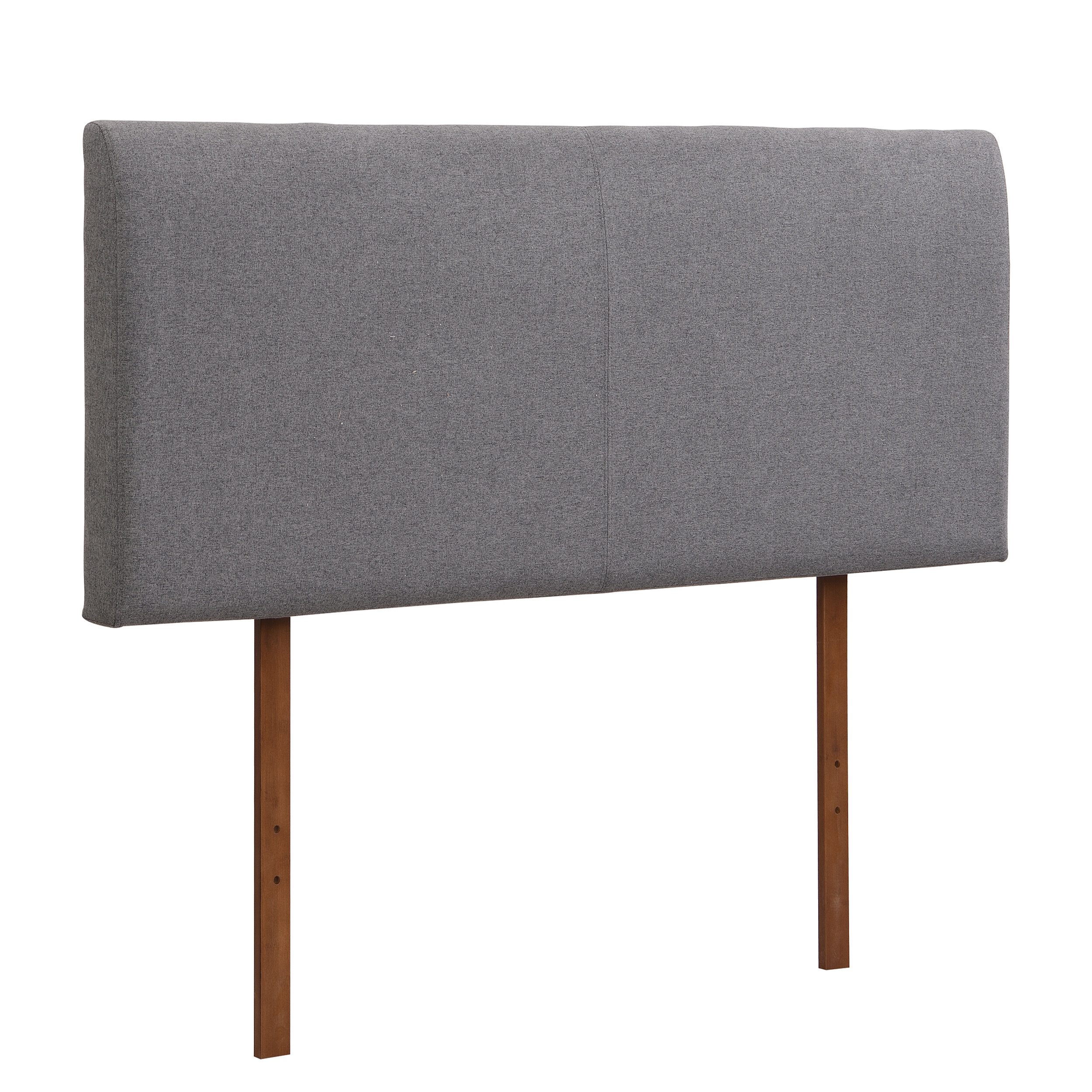 , Grey Curved Adjustable Headboard Full, Grey ,Linen , Grey Curved Adjustable Headboard Full