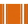 Autumn Orange White Geometric Stripes Area Rugs, Retro Country