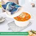 thumbnail image 4 of Pot Holders Set of 2 Heat Resistant 338℉ Kitchen Oven Gloves Potholder Cooking Baking Microwave Mitts Polar Bear in Night, 4 of 7