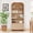 Beige, variant on YOCWO 70" Tall Arched Bookcases with 1 Large Drawers & 4 Shelves, Wooden Bookshelf with Carved Line and Curved Top for Living Room Office, Natural