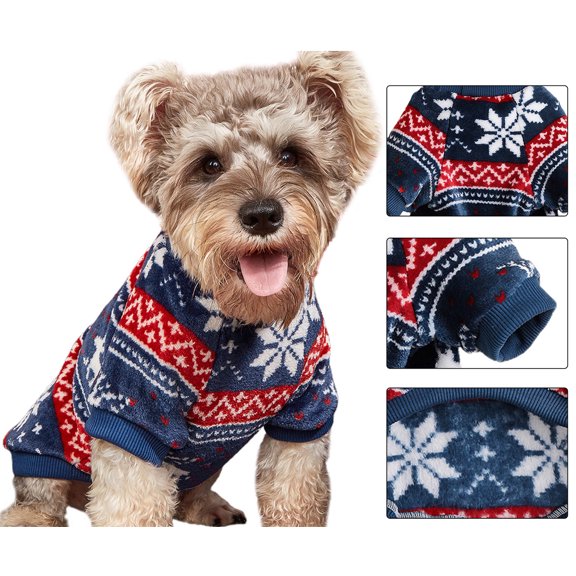 Walbest Pet Dog Clothes Knitwear Dog Sweater Soft Thickening Warm Pup Dogs Winter Knitwear Jacket for Cold Weather