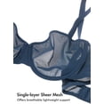 thumbnail image 3 of DELIMIRA Women's Cosnufy Balconette Bra Sheer Mesh Plus Size See Through Underwire Unlined Bras, 3 of 3
