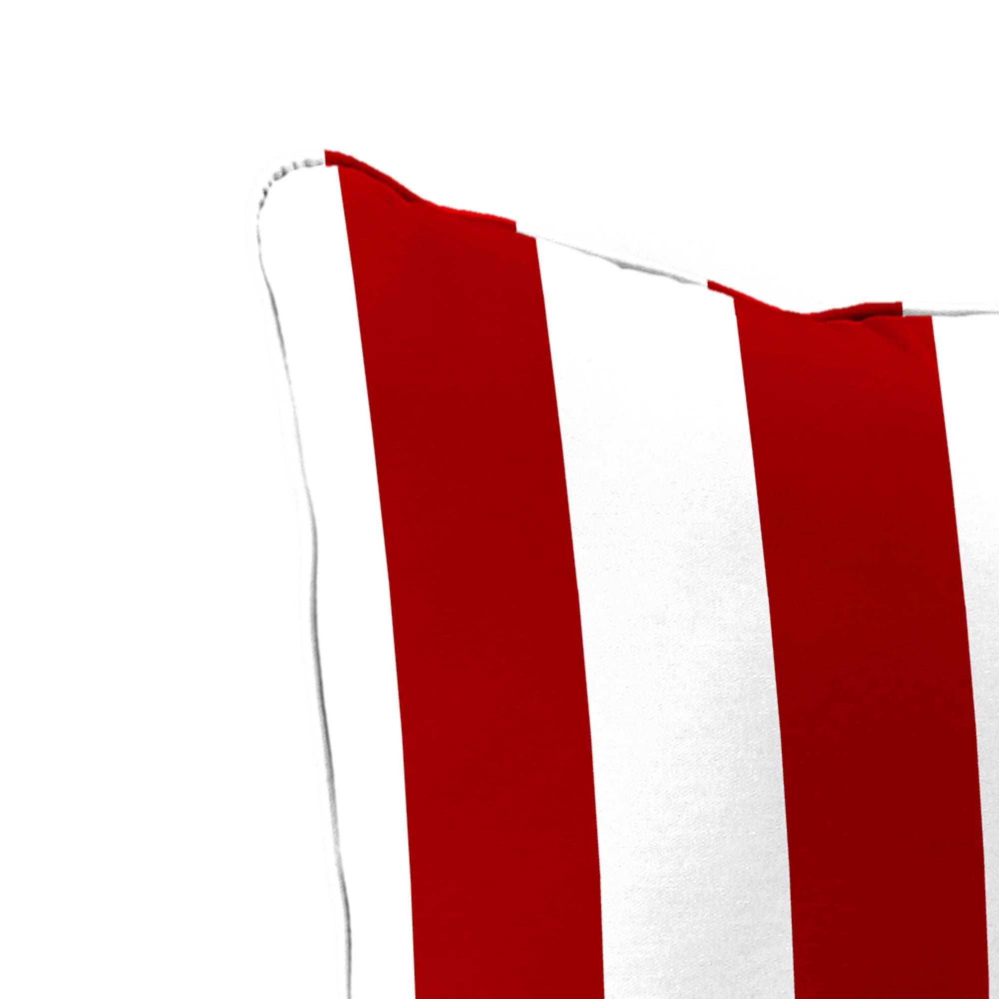 Jordan Manufacturing 46.5" x 24" Cabana Red Stripe Rectangular Outdoor Deep Seat Chair Cushion Set with Welt