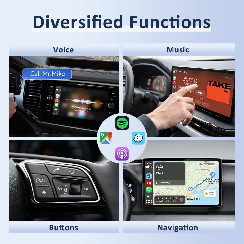 CarlinKit Mini5 Pro, 2 in 1 Wireless CarPlay&Android Auto Car