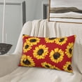 thumbnail image 5 of Lsque Sunflowers On Red Pattern Pillow Case – Soft & Cozy Throw Pillow Cover, Hypoallergenic Cushion Case for Sleeping Women with Envelope Closure-20"x30", 5 of 6