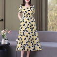 thumbnail image 4 of Nuevos vestidos elegantes casuales de moda de verano 2024 para mujer, vestido de manga corta vintage con estampado de cuello redondo, ropa holgada para mujer, 4 of 5