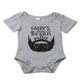 thumbnail image 1 of Combinaison à Manches Courtes Imprimé Barbe Bébé Triangle Entrejambe MHXX, 1 of 5