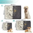 thumbnail image 3 of Qxltty Black and White Lion Cat litter Pads Pet Set of 3 Diaper Mats Center Anti-leakage Layer Absorbent Soft and Comfortable, 3 of 7