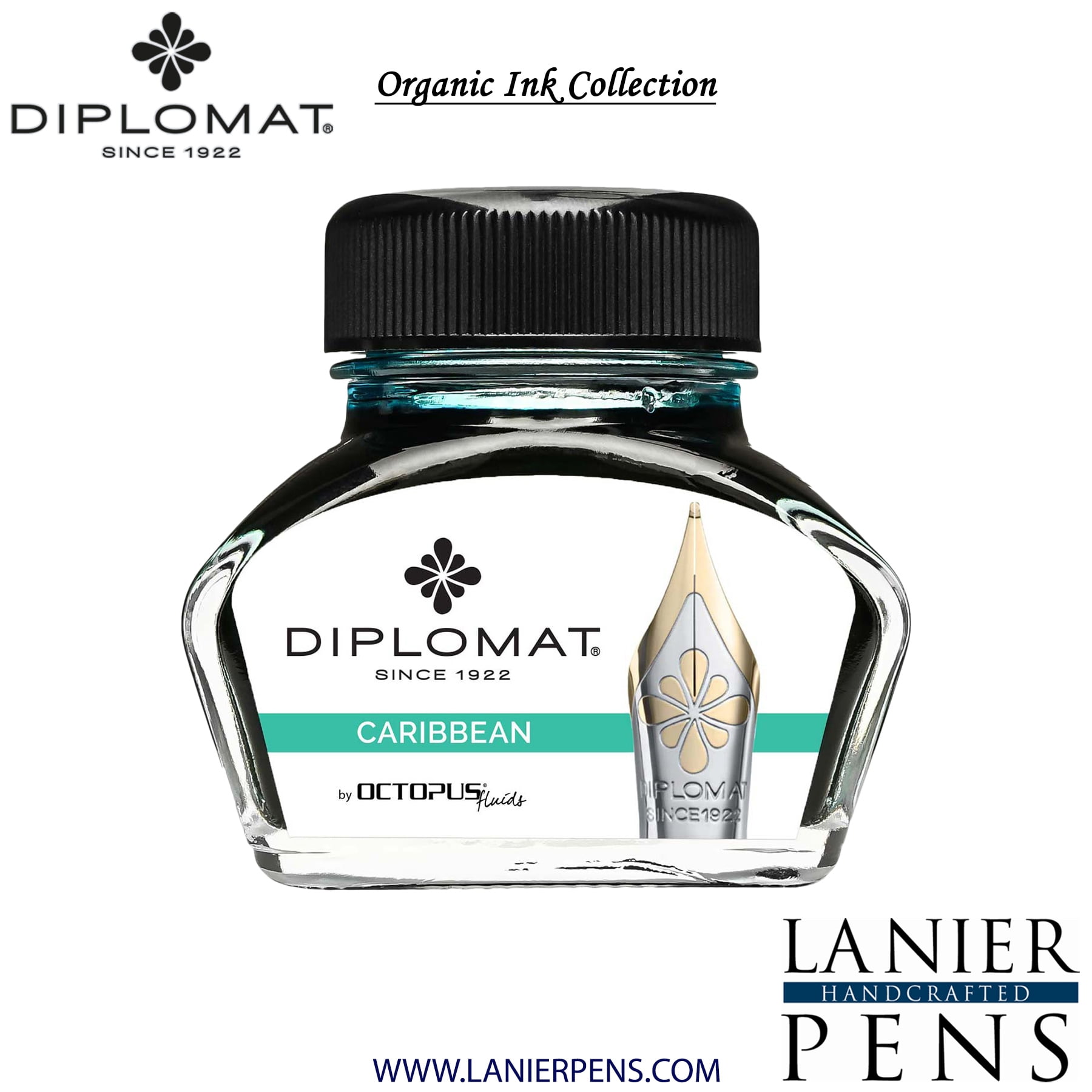 Diplomat Octopus 30ml Ink Bottle - Caribbean