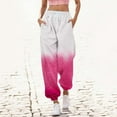 thumbnail image 2 of hotojiny Baggy Sweatpants for Women with Pockets High Waisted Drawstring Joggers Gradient Lounge Trousers for Workout Running, 2 of 5