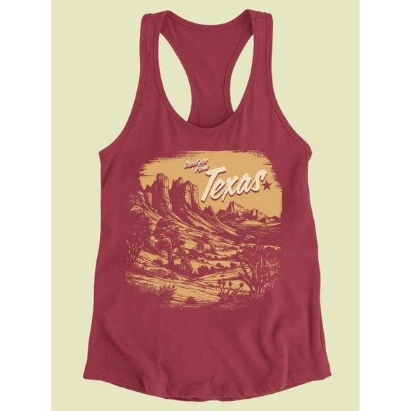 Big Texas Wild Landscape Racerback Tank Women's -SelectDesign