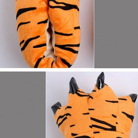 

YTJX Adult Women Plush Indoor Slippers Funny Animal Paw Monster Claw Shoes