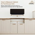 thumbnail image 7 of CASAINC 30" Fireclay Single Bowl Farmhouse Apron Kitchen Sink with Grid and Strainer, Black, 7 of 7