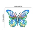 thumbnail image 3 of Beautynvta Colorful Metal Butterfly Wall Decor, Iron Butterfly Outdoor Fence Wall Art Decor, Hanging Decor for Garden Yard Living Room Patio Balcony, 3 of 6