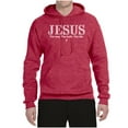 thumbnail image 2 of Wild Bobby Jesus the Way. The Truth. The Life Inspirational/Christian Unisex Graphic Hoodie Sweatshirt, Vintage Heather Red, Small, 2 of 5