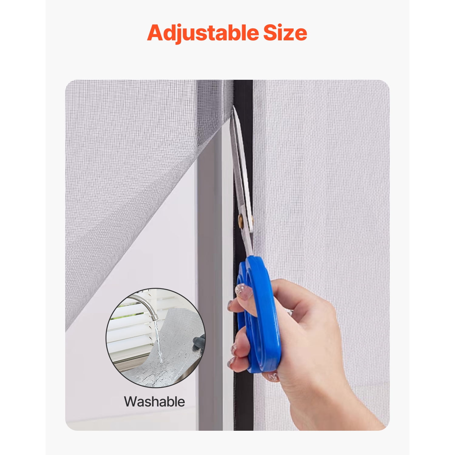 KFFKFF Replacement Window Screen, 100 ft x 96 in DIY Fiberglass Screen Mesh - Resilient, Cleanable & Simple to Set Up, Window Screen Fixing Kit for Patio Porch Door Windows