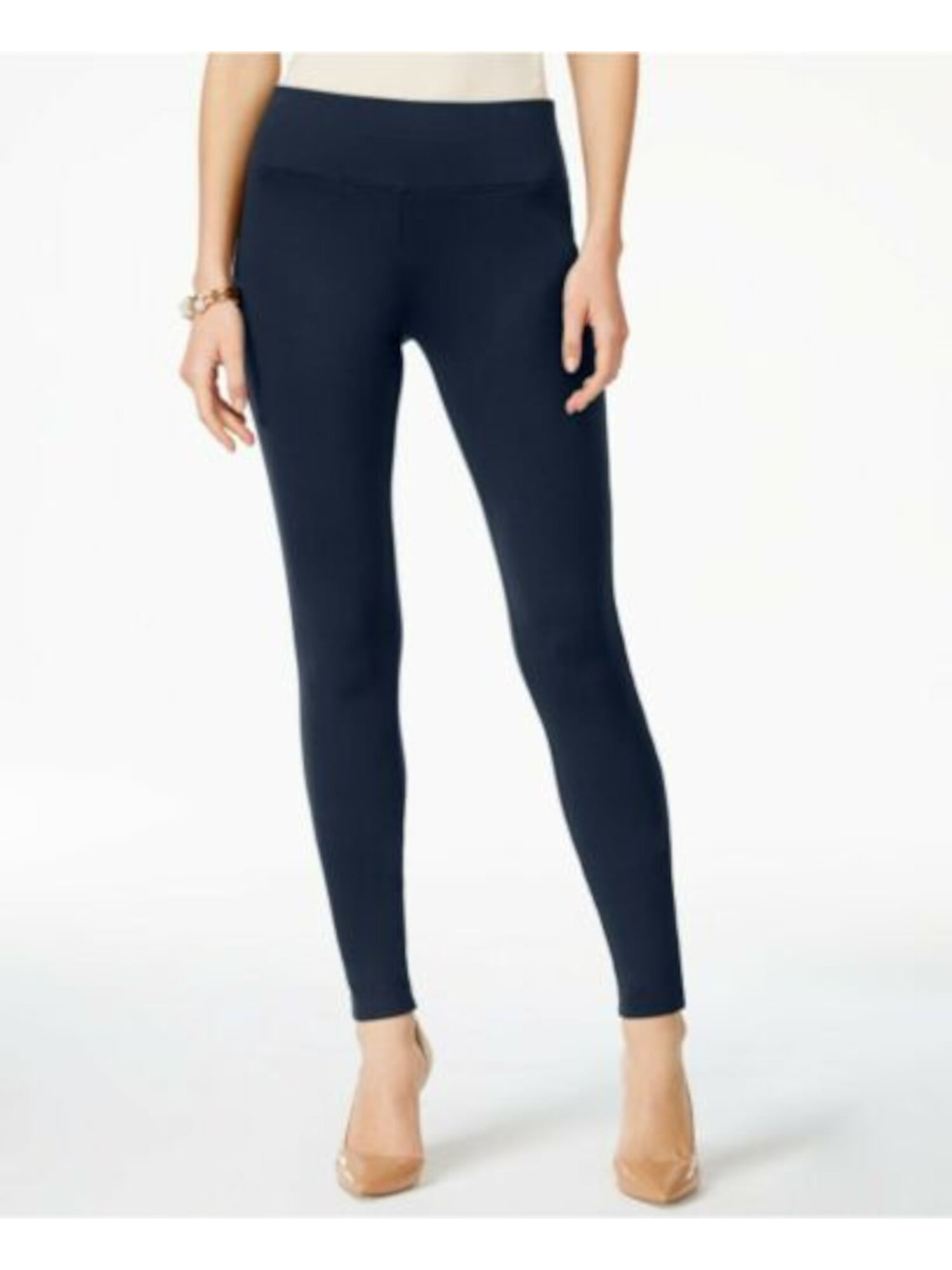 INC Womens Navy Skinny Leggings Size 