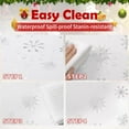 thumbnail image 7 of Silver Snowflake Christmas Tablecloth, 60 Inch Round, Waterproof Spill-Proof Table Cover for Kitchen, Dining, Holiday, 7 of 7