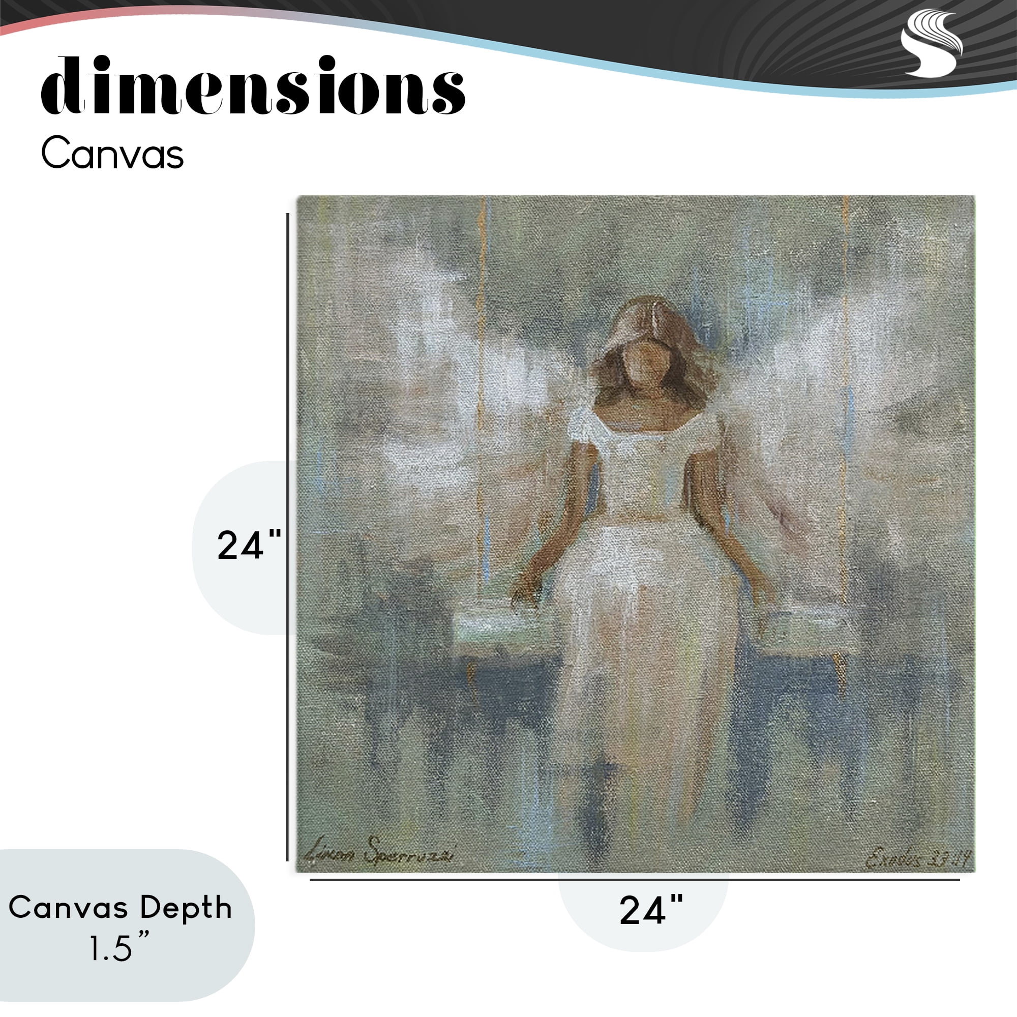 Stupell Industries Dreamlike Restful Angel Canvas Wall Art, design by Linda Sperruzzi