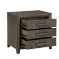 thumbnail image 7 of Pemberly Row Modern 3-Drawer Solid Wood Nightstand in Walnut, 7 of 7