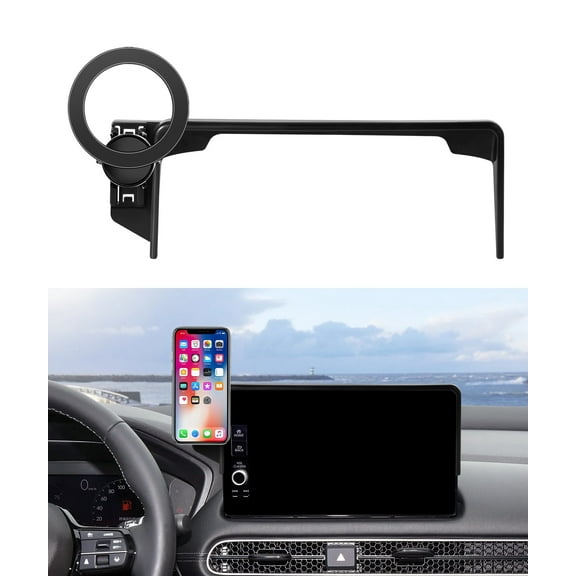 Car Phone Holder for Honda HR-V 2023-2025 Accessories/CR-V 2023 2024 2025 Accessories 9-inch Screen Fixed Clip, Phone Mount Compatible with MagSafe, 360° Rotation Cell Phone Holder