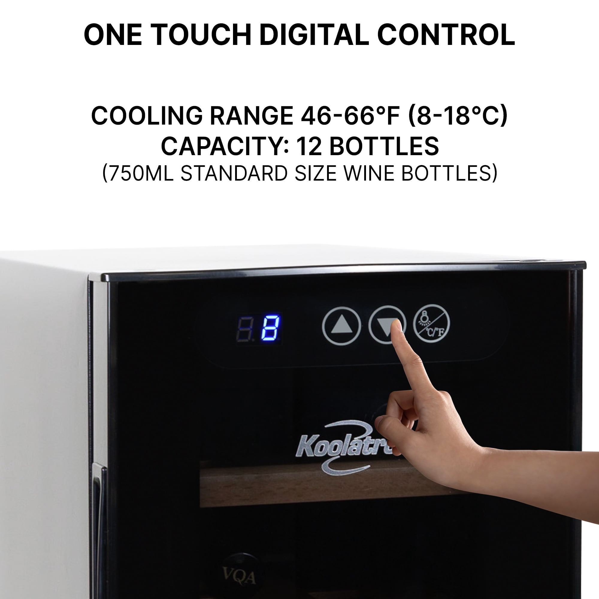 Koolatron 12 Bottle Deluxe Wine Cooler Freestanding Wine Fridge