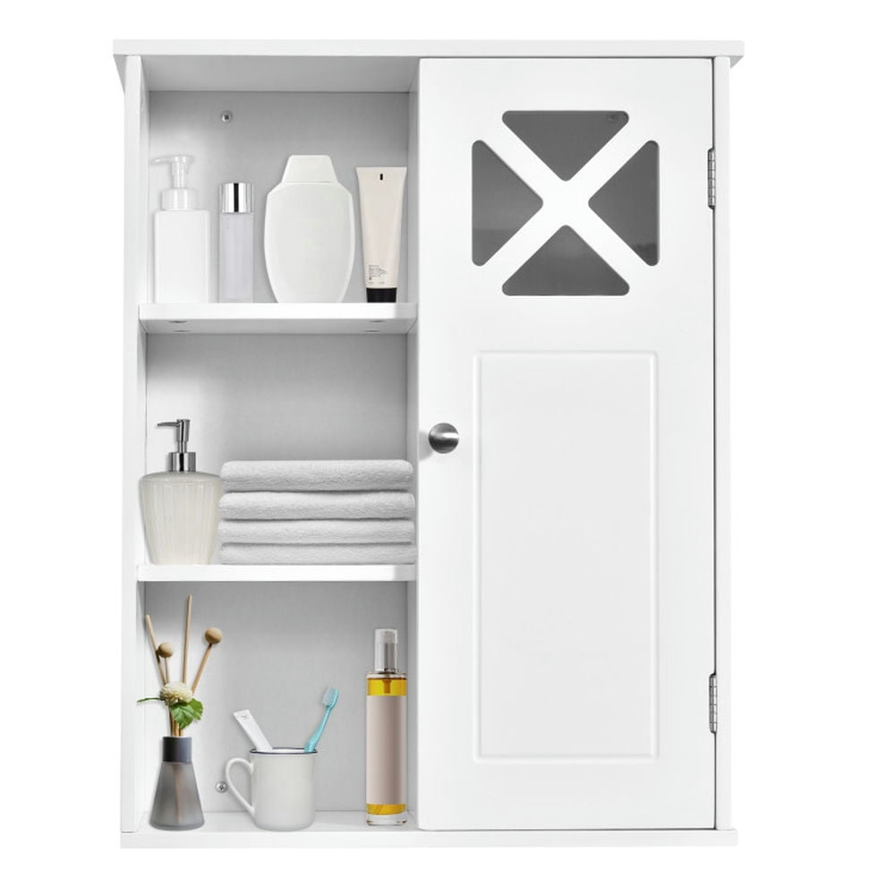 Finihen Bathroom Wall Cabinet, Wall Mounted Bathroom Cabinet, Medicine Cabinet, 2-Tier Multipurpose Wall-Mounted Cabinet Bathroom Storage, for Bathroom, White Finihen Bathroom Wall Cabinet, Wall Mounted Bathroom Cabinet, Medicine Cabinet, 2-Tier Multipurpose Wall-Mounted Cabinet Bathroom Storage, for Bathroom, White