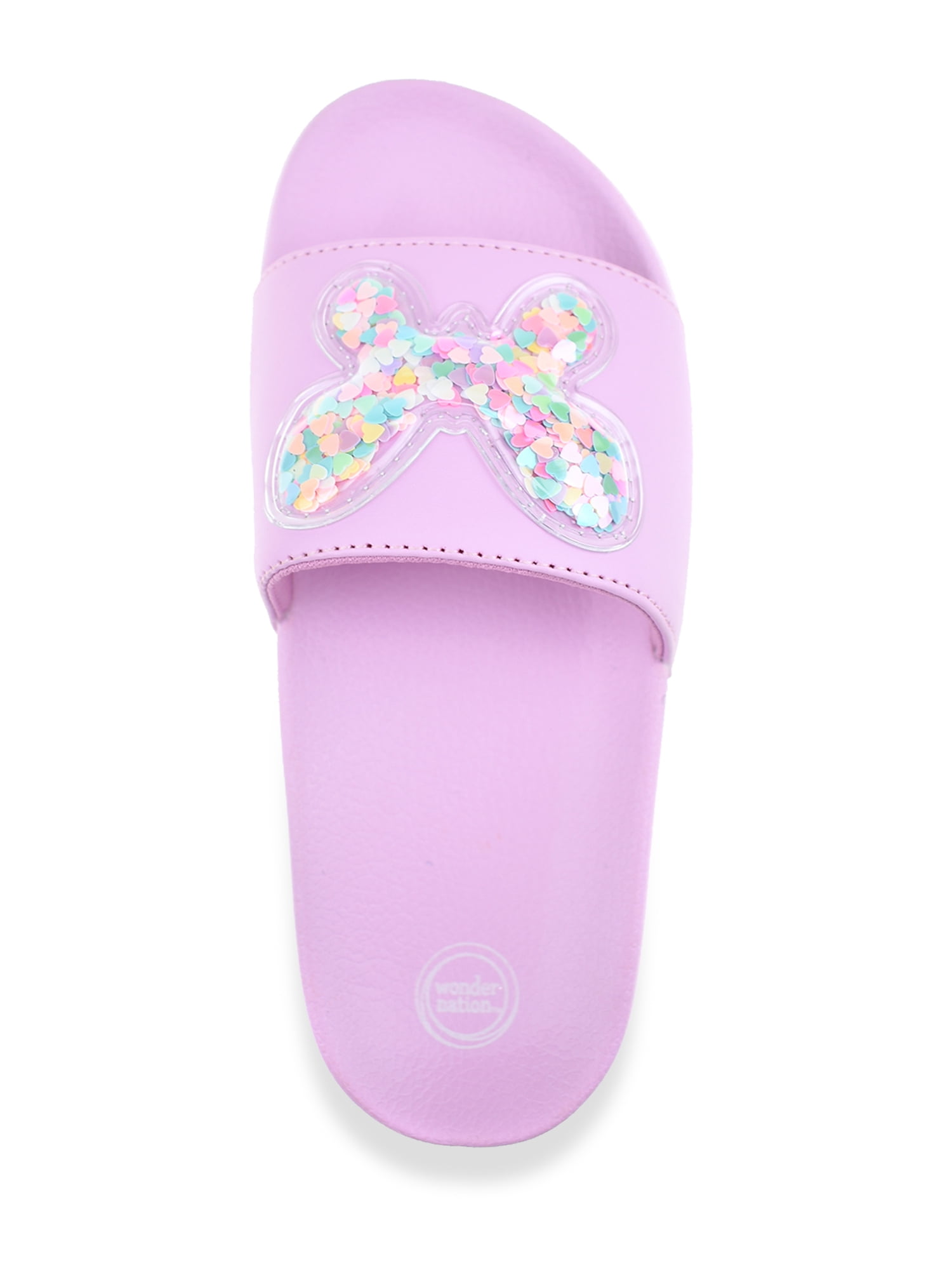 Wonder Nation Little and Big Girls Pool Slide Sandals
