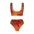 thumbnail image 6 of Rocae Autumn Leaf for Bikini Set for Women Two Piece Sexy High Swimsuits Split Crossover Bikini Small, 6 of 9