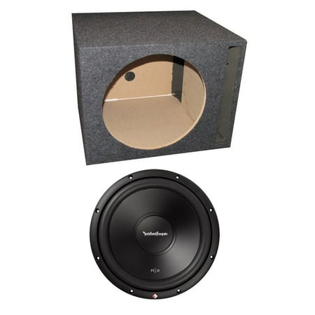ROCKFORD FOSGATE R2D4-12 12" 500W 4-Ohm Car Subwoofer + Single Vented Sub Box