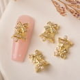 thumbnail image 5 of 1Pc Metal Nail Art Rhinestones Alloy Nail Studs Colorful Nail Charms Christmas Santa Reindeer Snowman Nail Supplies, 5 of 8