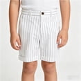 thumbnail image 4 of LIBRCLO Toddler Shorts for Boys Size 2-3 Years with Pockets Casual Lightweight Summer School Uniform Suit Shorts White, 4 of 5