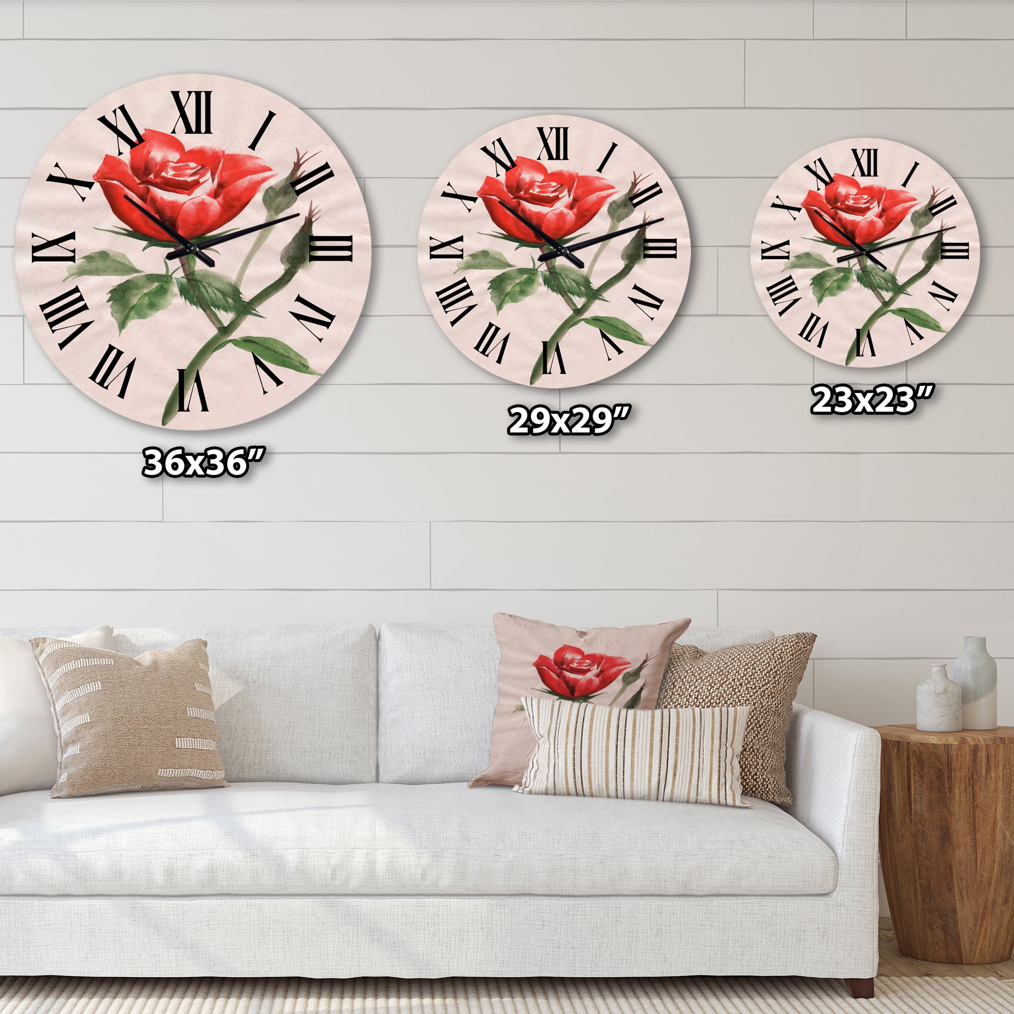 Designart 1 in Quartz Traditional Wall Clock