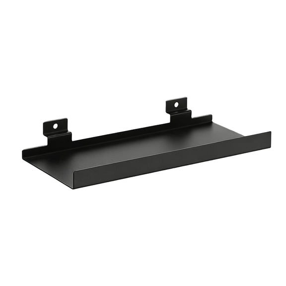 Metal Wall Mounted Slat Shelf For Storage & Display Iron, Black 25*12.5*3.5Cm